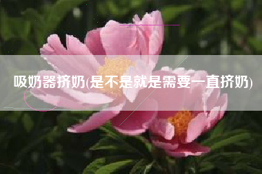 吸奶器挤奶(是不是就是需要一直挤奶)