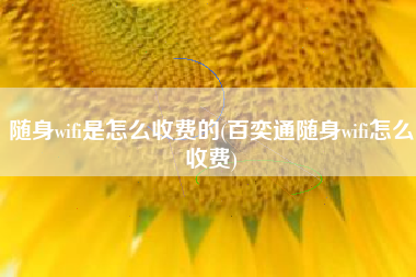 详细阅读:随身wifi是怎么收费的(百奕通随身wifi怎么收费) 随身wifi是怎么收费的(百奕通随身wifi怎么收费)