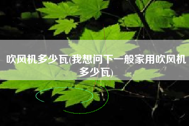 吹风机多少瓦(我想问下一般家用吹风机多少瓦)