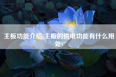 主板功能介绍(主板的供电功能有什么用处)