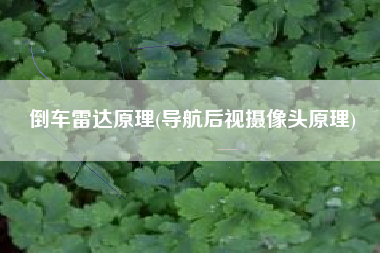 倒车雷达原理(导航后视摄像头原理)