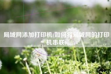 局域网添加打印机(如何将局域网的打印机串联)
