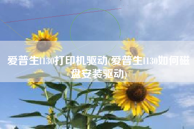 爱普生l130打印机驱动(爱普生l130如何磁盘安装驱动)