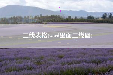 三线表格(word里面三线图)