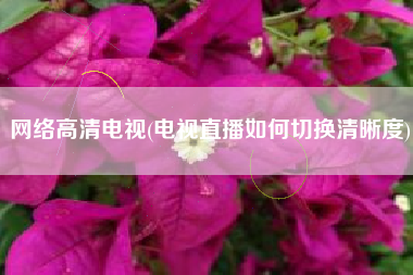 网络高清电视(电视直播如何切换清晰度)