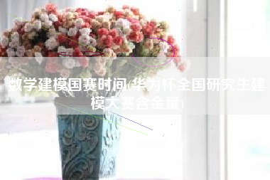 数学建模国赛时间(华为杯全国研究生建模大赛含金量)