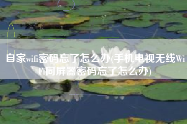 自家wifi密码忘了怎么办(手机电视无线WiFi同屏器密码忘了怎么办)