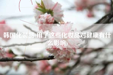 韩国化装品(用了这些化妆品对健康有什么影响)