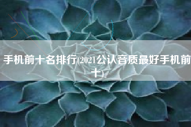 手机前十名排行(2021公认音质最好手机前十)