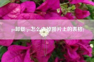 ps卸载(ps怎么去掉图片上的表格)