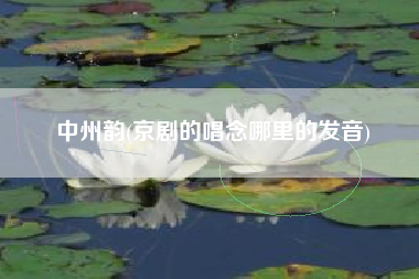 中州韵(京剧的唱念哪里的发音)