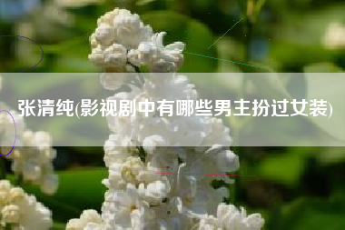 张清纯(影视剧中有哪些男主扮过女装)