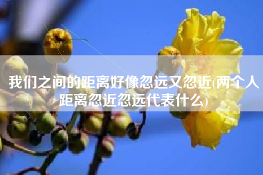 我们之间的距离好像忽远又忽近(两个人距离忽近忽远代表什么)