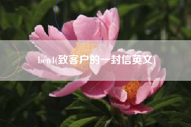 ben4(致客户的一封信英文)