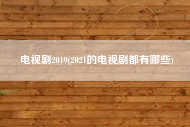电视剧2019(2021的电视剧都有哪些)