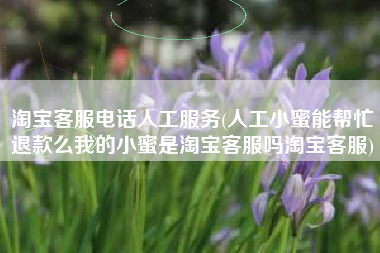 淘宝客服电话人工服务(人工小蜜能帮忙退款么我的小蜜是淘宝客服吗淘宝客服)