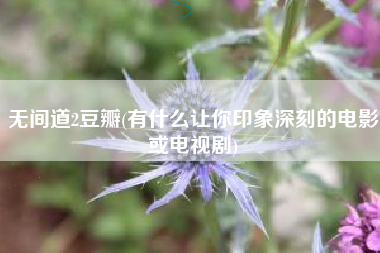 无间道2豆瓣(有什么让你印象深刻的电影或电视剧)
