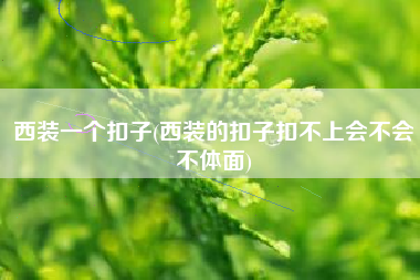 西装一个扣子(西装的扣子扣不上会不会不体面)