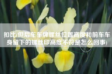 扣比(但后车车牌螺丝位置高度和前车车身留下的螺丝印高度不符是怎么回事)