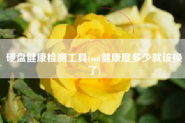 硬盘健康检测工具(ssd健康度多少就该换了)