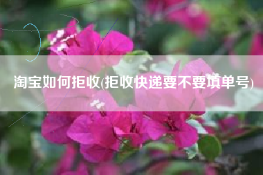 淘宝如何拒收(拒收快递要不要填单号)