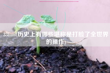 33lian(历史上有哪些堪称是打脸了全世界的操作)
