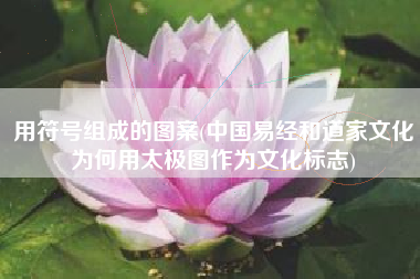 用符号组成的图案(中国易经和道家文化为何用太极图作为文化标志)