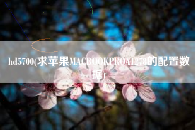 hd5700(求苹果MACBOOKPROA1278的配置数据)