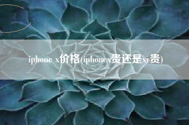 iphone x价格(iphonex贵还是xr贵)
