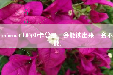 mformat 1.00(SD卡总是一会能读出来一会不能)