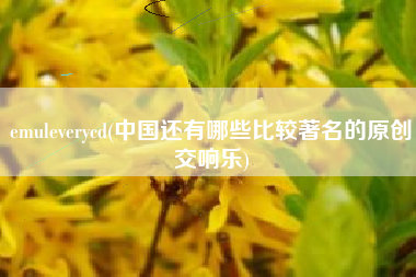 emuleverycd(中国还有哪些比较著名的原创交响乐)