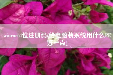 winrar64位注册码(给电脑装系统用什么PE好一点)