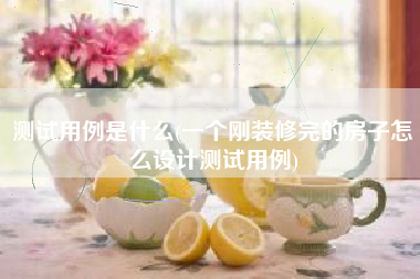 测试用例是什么(一个刚装修完的房子怎么设计测试用例)