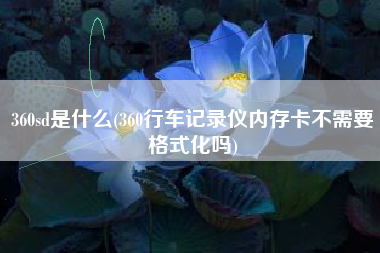 360sd是什么(360行车记录仪内存卡不需要格式化吗)