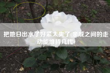 把她日出水了好紧太爽了(亲戚之间的走动能维持几代)