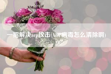 一招解决arp攻击(ARP病毒怎么清除啊)