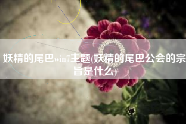妖精的尾巴win7主题(妖精的尾巴公会的宗旨是什么)