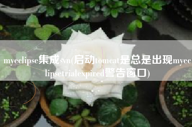 myeclipse集成svn(启动tomcat是总是出现myeclipsetrialexpired警告窗口)