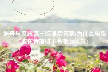 信号与系统第三版课后答案(为什么电磁波在传播时不会相互干扰)