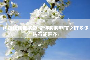 闪耀暖暖服务器(奇迹暖暖朔夜之畔多少钻石能集齐)