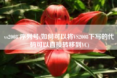 vs2008 序列号(如何可以将VS2008下写的代码可以直接转移到VC)