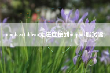 mapbox(tableau无法连接到mapbox服务器)