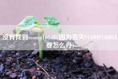 没有找到vcomp100.dll(因为丢失VCOMP140DLL要怎么办)