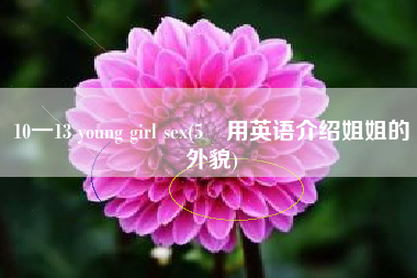 10一13 young girl sex(5 用英语介绍姐姐的外貌)
