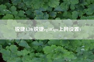 锐捷4.10(锐捷eg105gw上网设置)