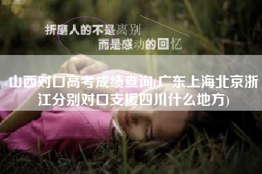 山西对口高考成绩查询(广东上海北京浙江分别对口支援四川什么地方)