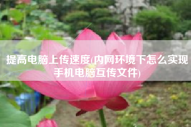 提高电脑上传速度(内网环境下怎么实现手机电脑互传文件)