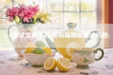 java面试宝典下载(宝石花物业面试问题)
