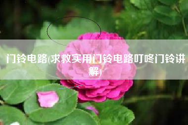 门铃电路(求救实用门铃电路叮咚门铃讲解)