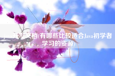 java开发文档(有哪些比较适合Java初学者学习的资源)